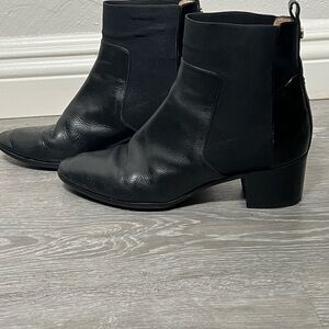Black Leather Ankle Boots